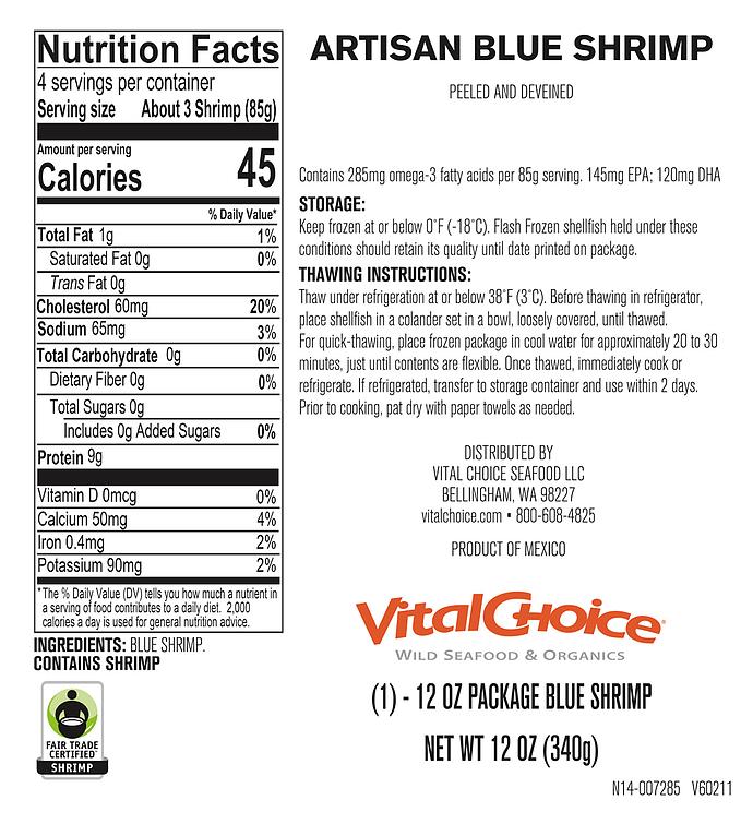 Wild Artisan Blue Shrimp - raw, peeled, deveined